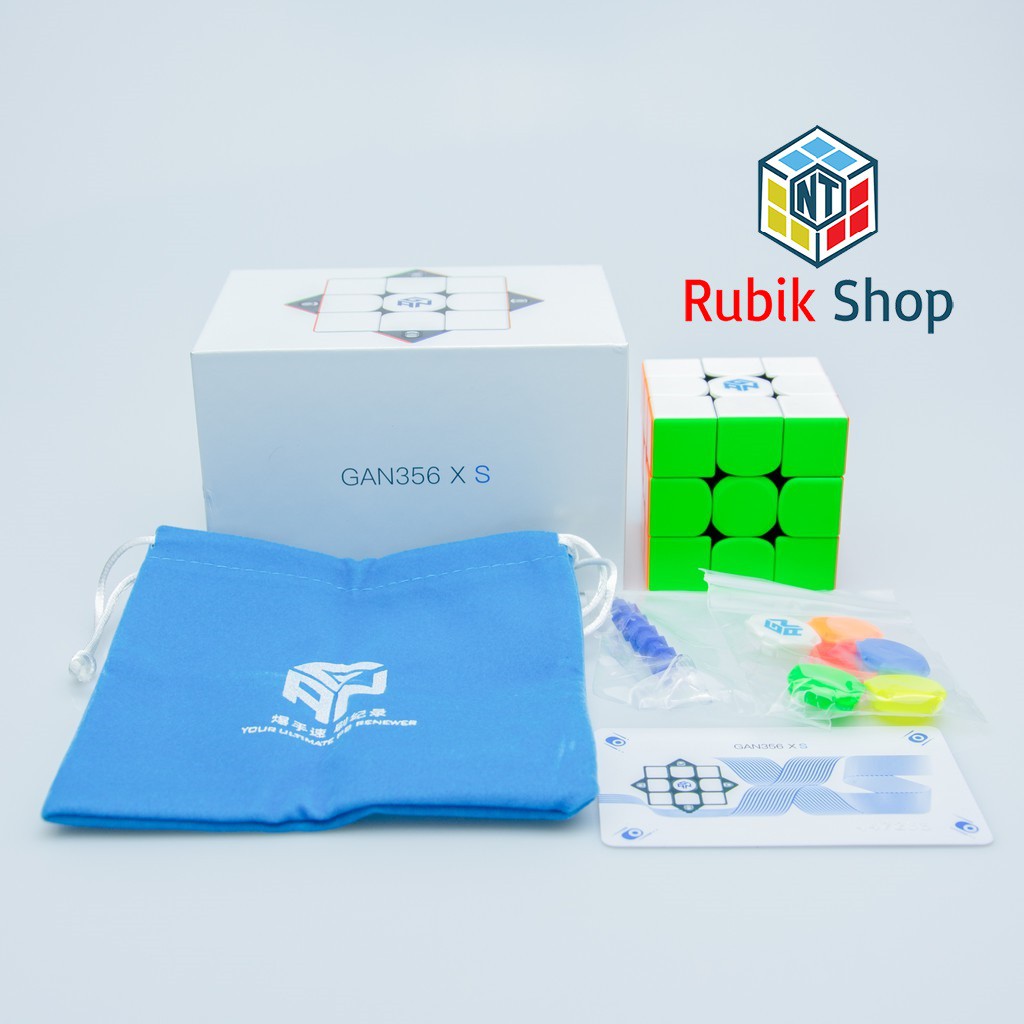 [Siêu Phẩm] Rubik 3x3 Gan 356 XS Stickerless / Đen (Có Nam Châm)