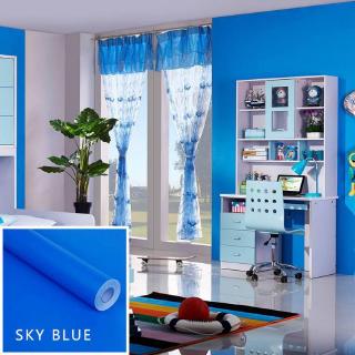 Self-Adhesive Solid Color PVC Wallpaper Roll Peel and Stick Removable Waterproof Wall Sticker Decals Art Mural Drawer