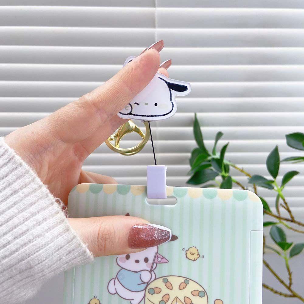 Móc Khóa Đựng Thẻ ID / Xe Buýt Họa Tiết Thỏ / Chó / Mèo Hoạt Hình Dễ Thương