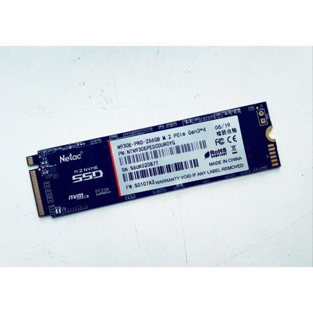 SSD Netac M2 PCL NVME 256gb