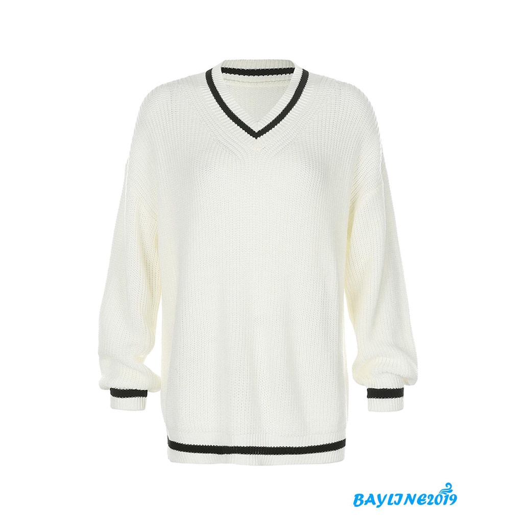 Áo len dài tay cổ chữ V thời trang
