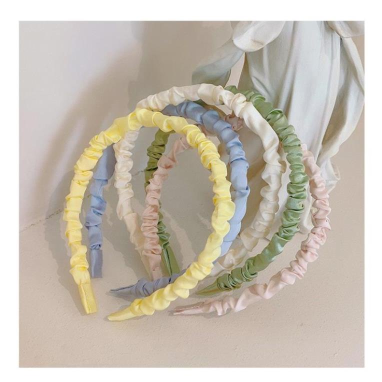 [FREESHIP] Bờm cài tóc vải nhún, lụa satin,  băng đô cài đầu Hàn Quốc dễ thương, June Accessrioes