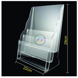 Kệ mica tờ rơi 3 ngăn