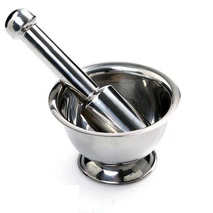 Bộ cối chày inox cao cấp loại lớn 14cm nặng chắc chắn