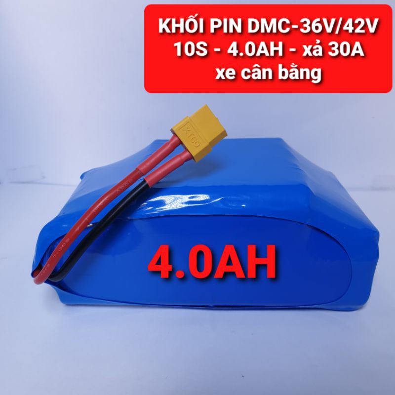 Achun.vn - KHỐI PIN DMC 36V/42V 10S - 4.0Ah - xả 30A xe điện cân bằng