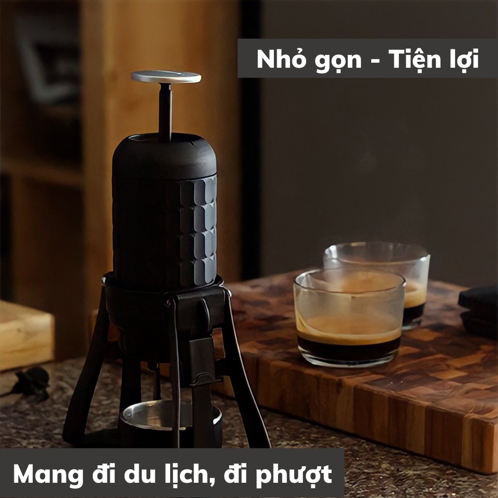 Máy Pha Cà Phê Mini STARESSO Mirage Pro 2021 chính hãng Espresso nguyên chất du lịch tặng kèm 100gr bột cafe Arabica