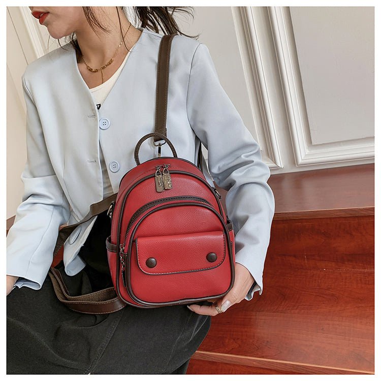 Balo Mini Thời Trang Nữ Viền Đen Đi Làm Đi Chơi Tiện Lợi