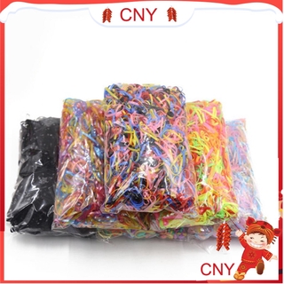 Set 1000 Dây Buộc Tóc Chất Liệu Cao Su tpu Co Giãn Nhiều Màu Cho Bé Gái