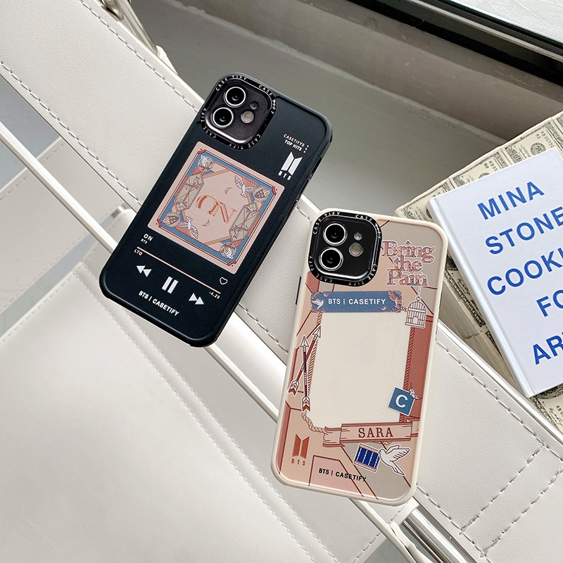 Ốp Điện Thoại Dẻo Họa Tiết Hoạt Hình Bts Đơn Giản Thời Trang Cho Iphone 12 Pro Max / I7 / I8 Plus / X / Xs / Xr / Xs Max / 11 / 11 Pro / 11 Pro Max / Se2