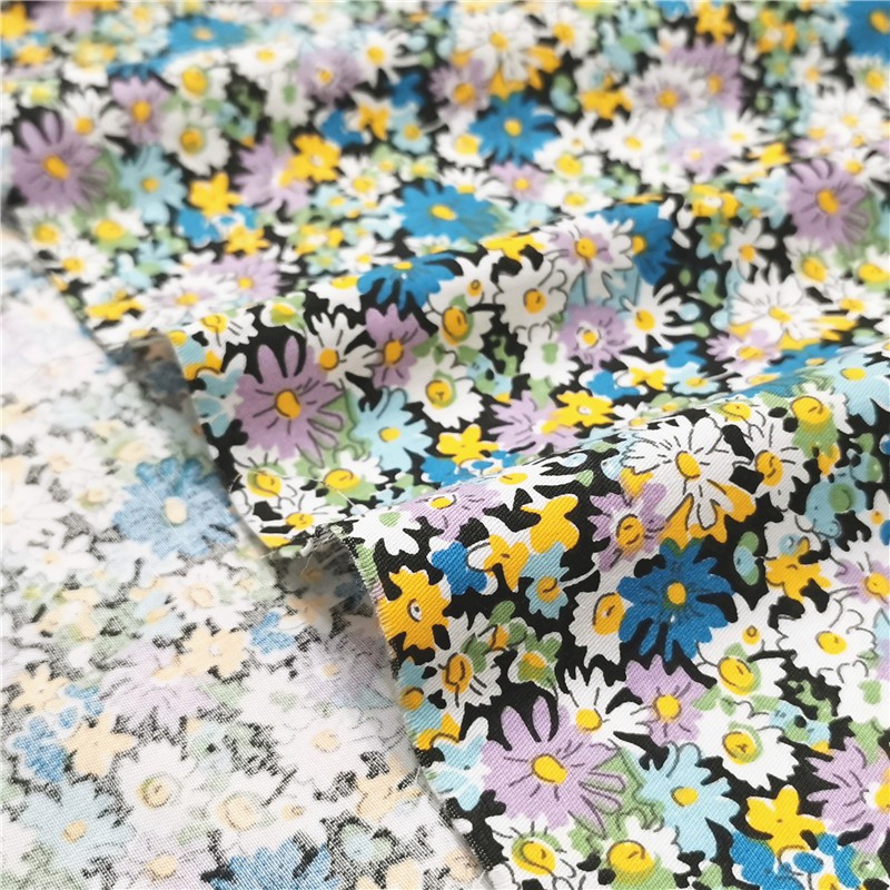 Vải twill 100% cotton Nguyên Chất 100 * 160Cm In Họa Tiết Hoa Cổ Điển Dùng Để May Đầm / Chăn Ga Gối