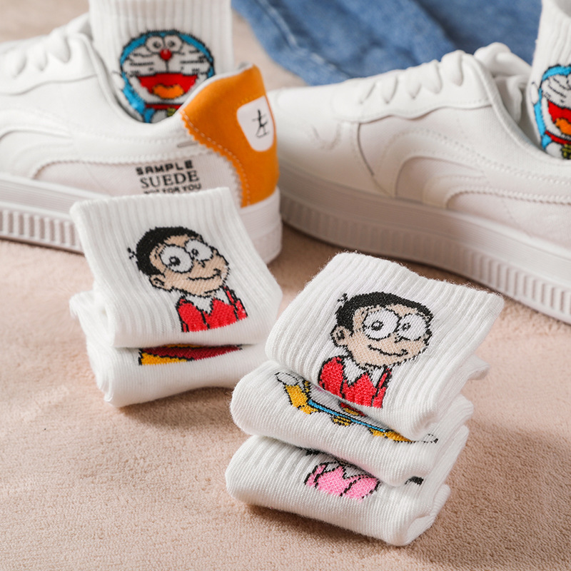 Vớ Cotton In Hình Doraemon Dễ Thương Cho Nữ