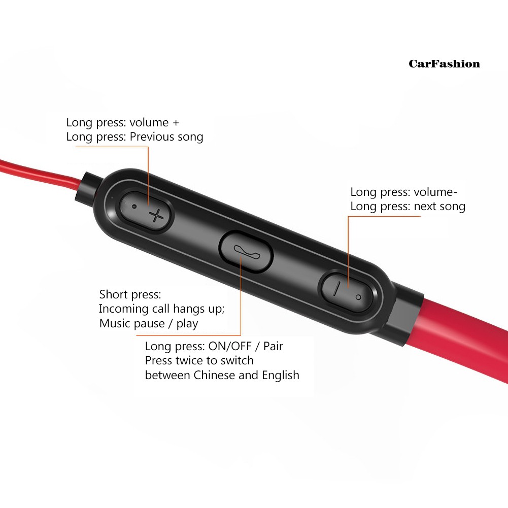Tai Nghe Bluetooth Không Dây Ipx7 Chống Thấm Nước Đeo Cổ Tích Hợp Mic