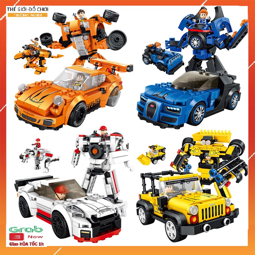 Bộ đồ chơi xếp hình Lego Ô tô Biến Hình Robot 3in1