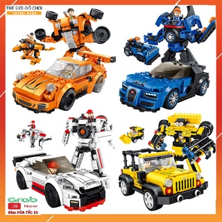 Bộ đồ chơi xếp hình Ô tô Biến Hình Robot 3in1