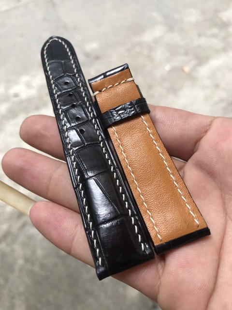 Dây da đồng hồ Handmade da cá sấu