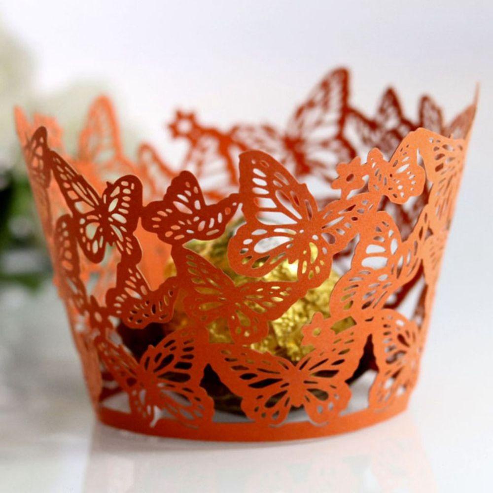 Set 25 Giấy Gói Bánh Cupcake Cắt Laser Trang Trí Viền Ren DIY