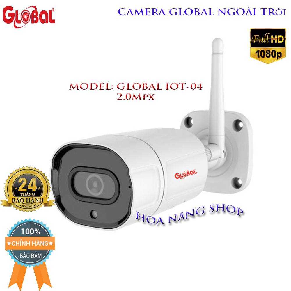 CAMERA WIFI NGOÀI TRỜI GLOBAL IOT-04 2.0MP CHÍNH HÃNG - ĐÀM THOẠI + BÁO ĐỘNG