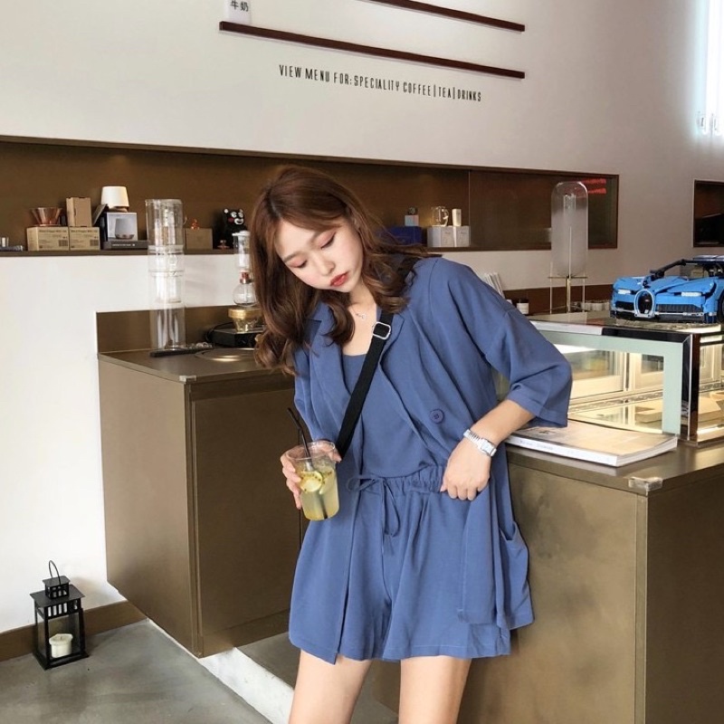 Pass thanh lý Set blazer đùi lụa ảnh thật ở cuối