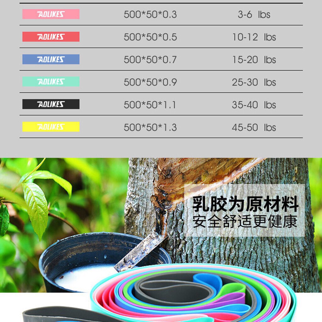 Dây mini Band, Dây cao su kháng lực Aolikes ⚠️𝑭𝑹𝑬𝑬𝑺𝑯𝑰𝑷⚠️ tập chân mông AL 3601