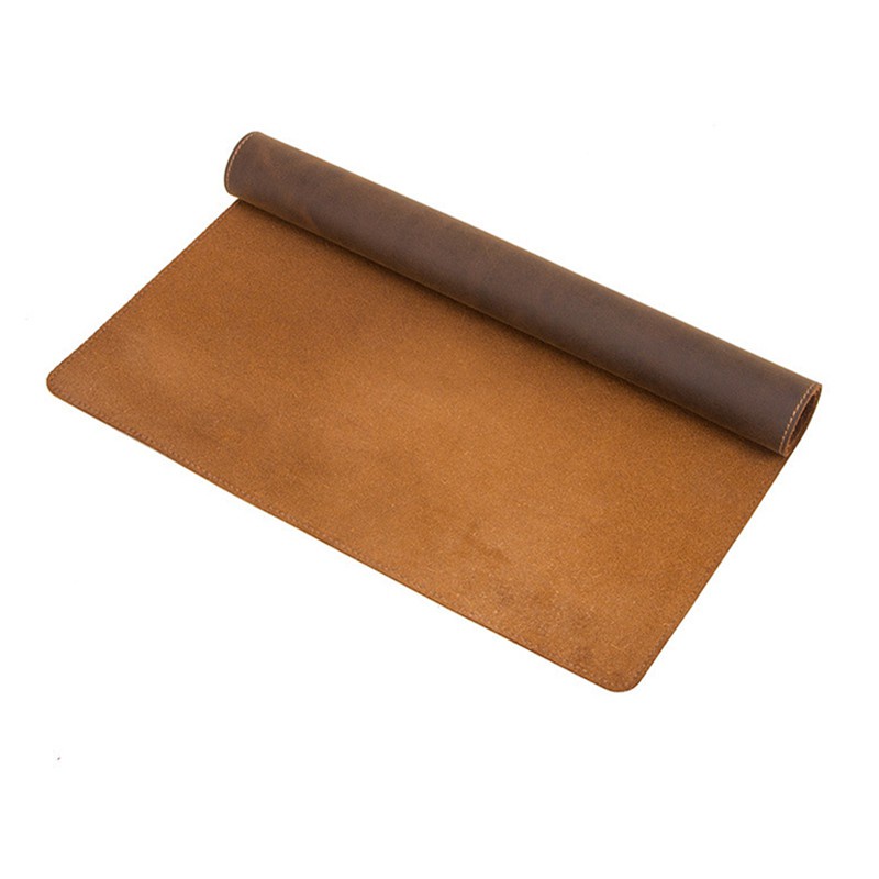 Mouse Pad, Retro Small Non-Slip Leather Pad for Laptops and Computers