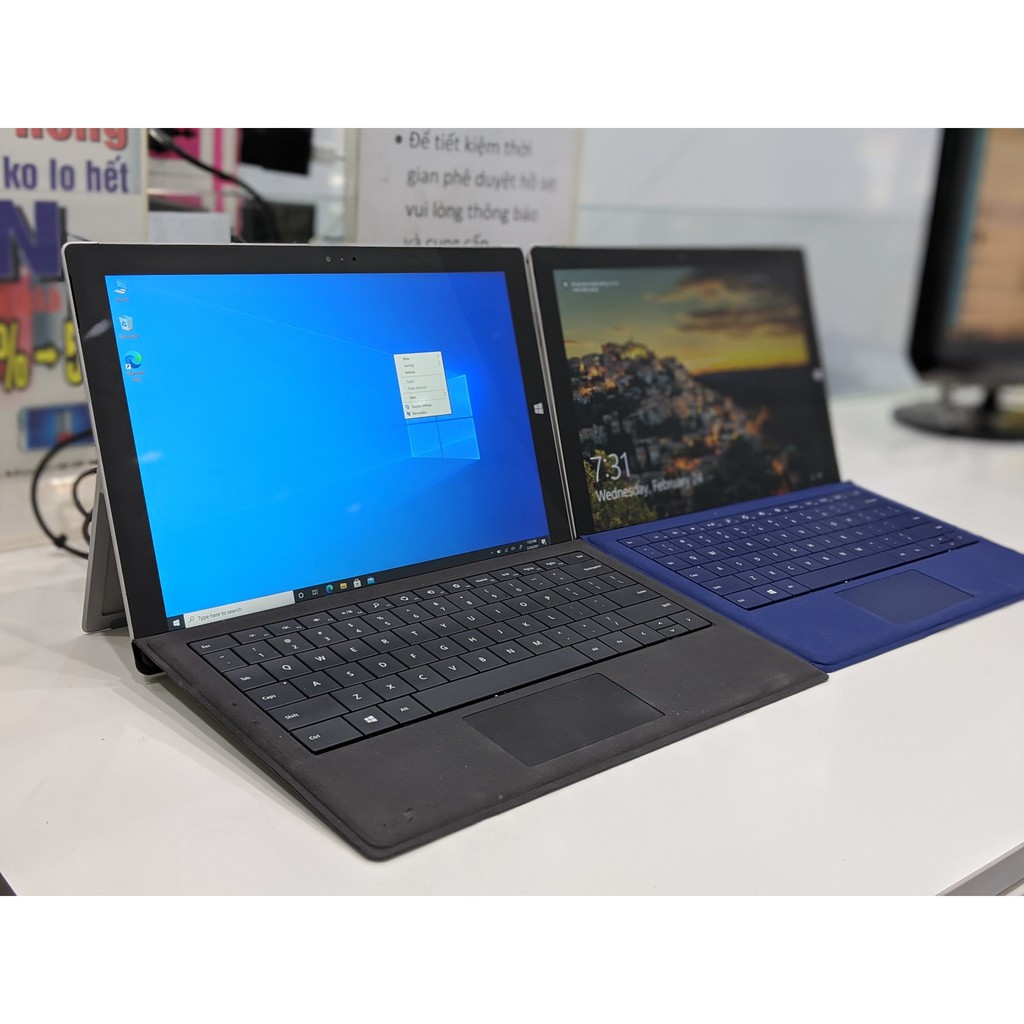Máy tính bảng Microsoft Surface Pro 3 | Core i7 Ram 8GB Ổ cứng SSD 512GB Windows 10 Pro | Kèm Type Cover + Sạc OEM