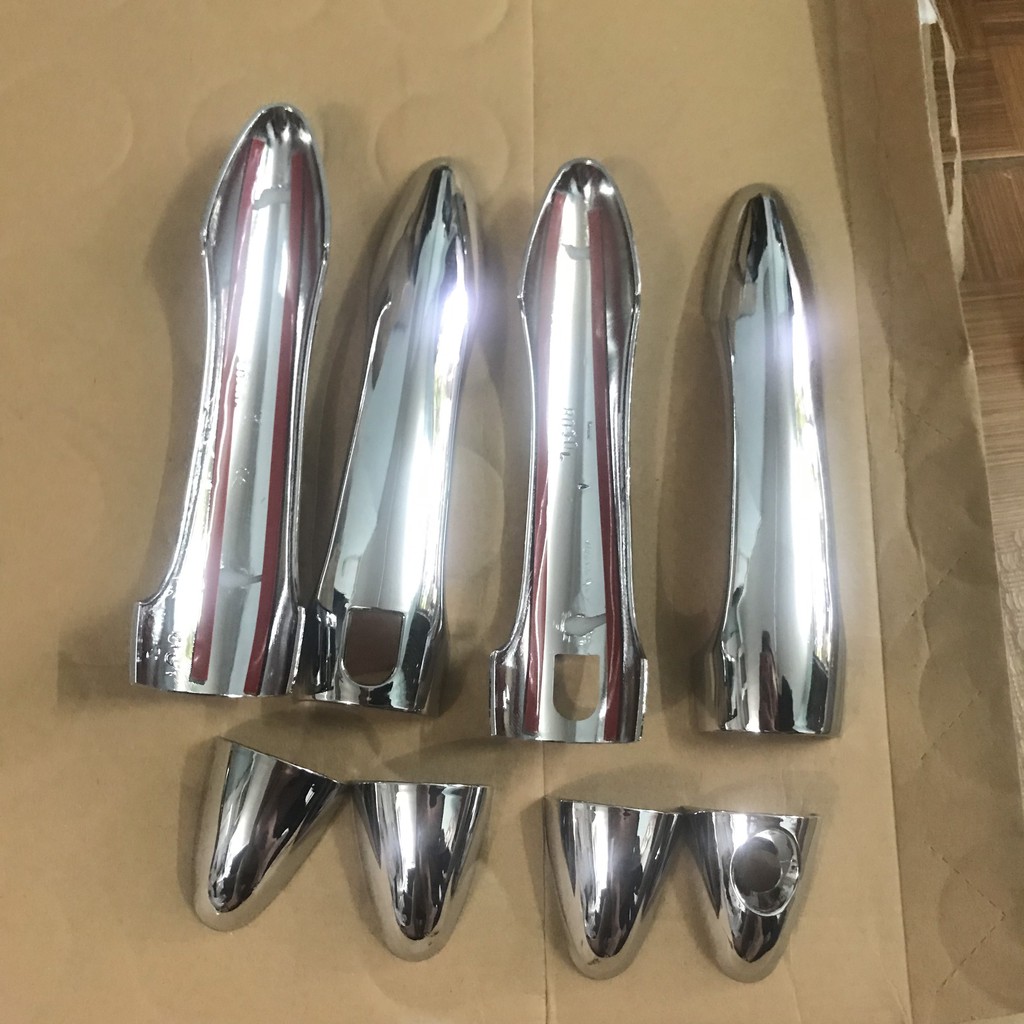 Bộ ốp hõm cửa + tay cửa+ nắp xăng mạ crom xe Kia Cerato đời 2015-2018