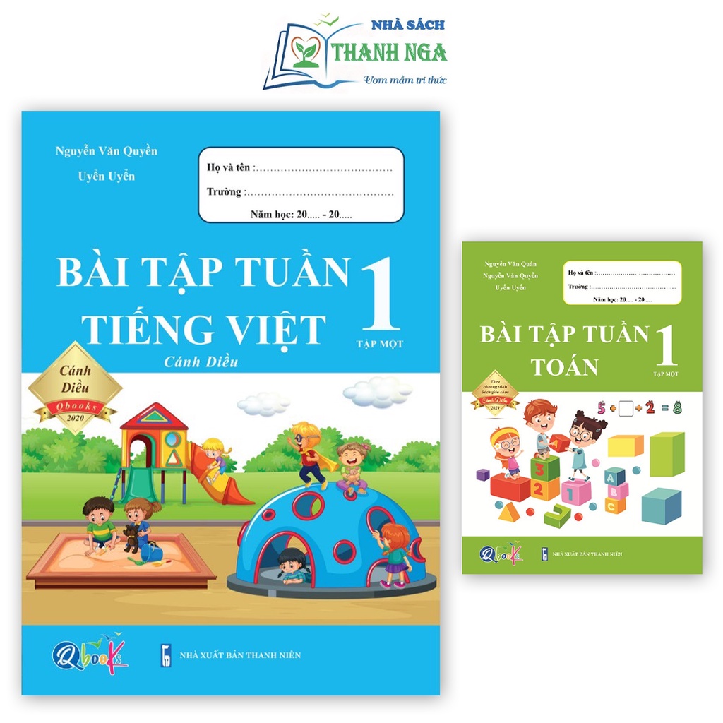 Sách - Combo Bài Tập Tuần Toán và Tiếng Việt 1 - Cánh Diều - Tập 1 (2 cuốn)