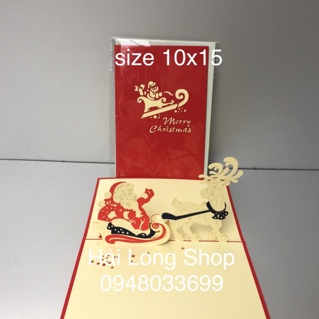 Santa 8 - Noel - Thiệp 3D