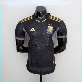 Áo thun bóng đá màu đen phiên bản giới hạn argentina 2022