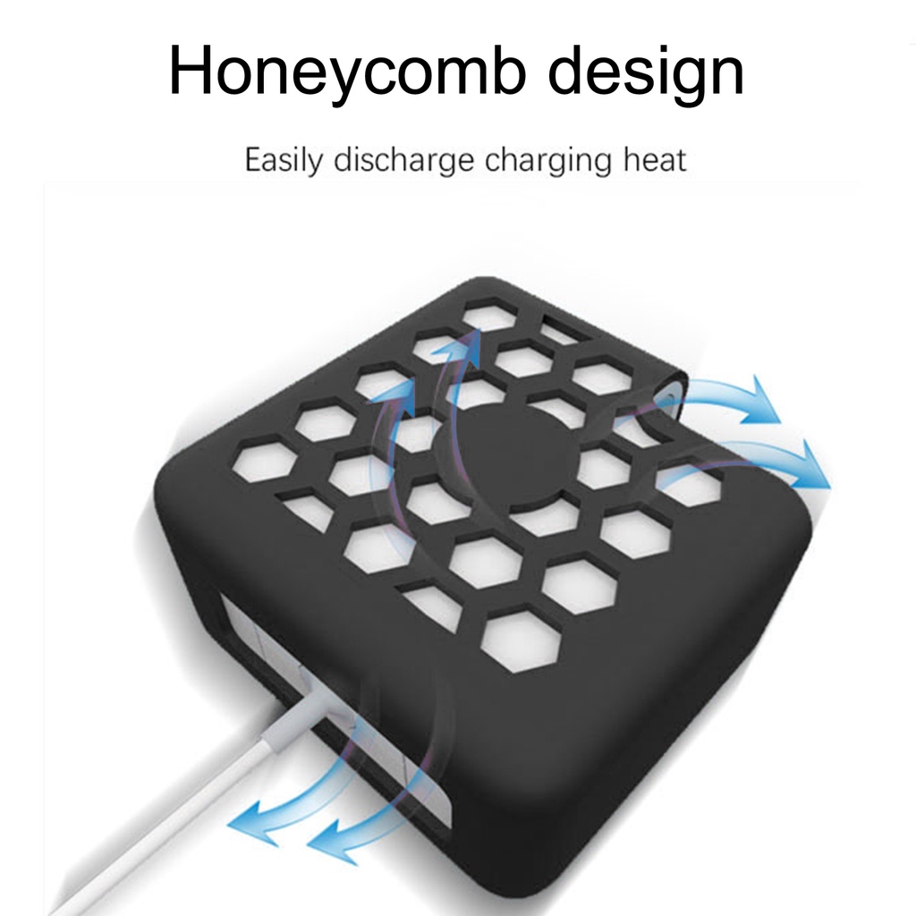 Vỏ bọc silicon mềm bảo vệ bộ sạc máy tính xách tay chống bụi cho MacBook Air/Pro/Touch 13-inch