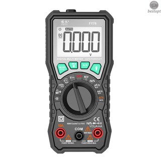 Đồng hồ vạn năng thông minh đếm 6000 AC DC điều chỉnh tự động thủ công VFC FY76 màu đen