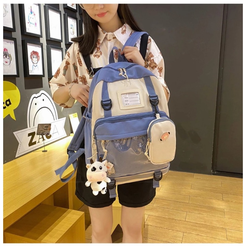 Balo đi học đi chơi thời trang nam nữ unisex phong cách ulzzang hàn quốc có bóp ngăn kéo 901