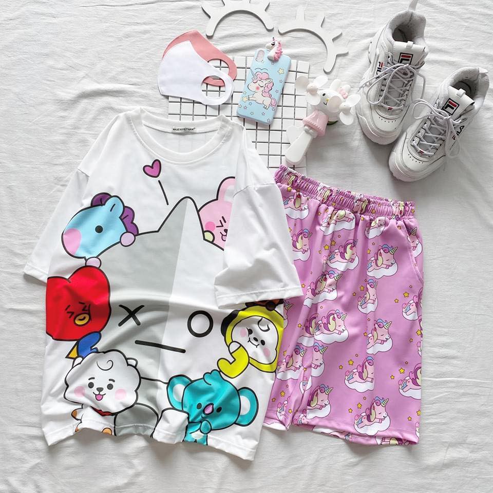 Áo tay lỡ form rộng nam nữ