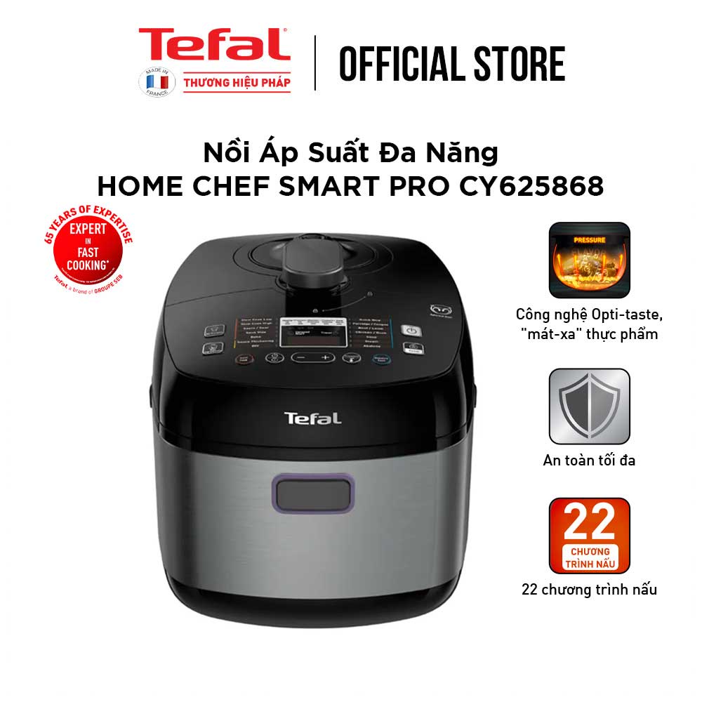 Nồi áp suất Tefal Smart Pro Multicooker CY625868 - 1000W, 5L