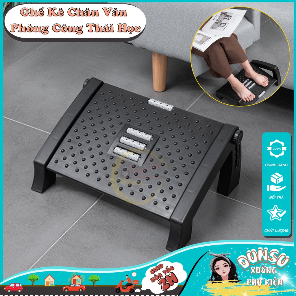 Ghế Kê Chân Văn Phòng Ghế Công Thái Học Ghế Massagase Chân Chống Mỏi Lưng Ghế Gác Chân Có Thể Điều Chỉnh Độ Cao DunSu