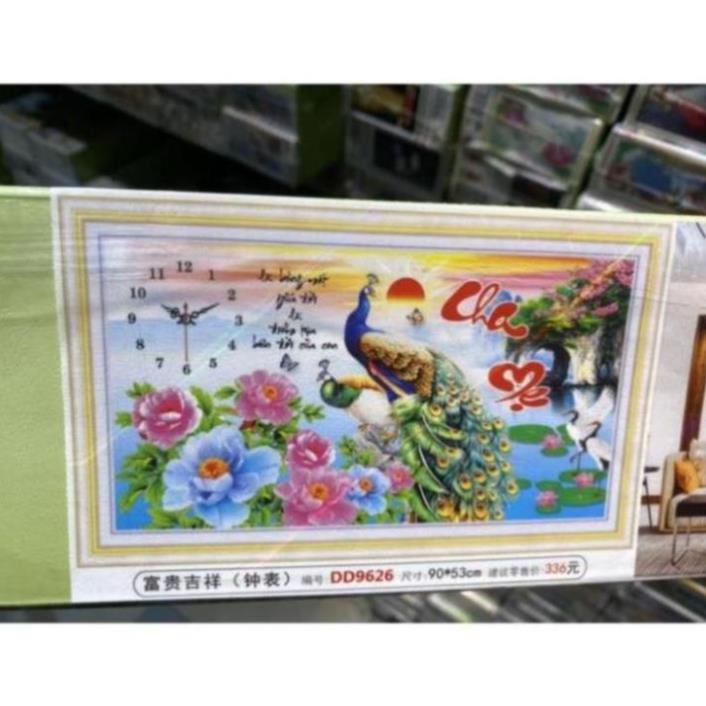 Tranh đính đá Cha mẹ  công  mẫu mới. dream valley 90*53 cm -D9626 ( chưa đính) | BigBuy360 - bigbuy360.vn