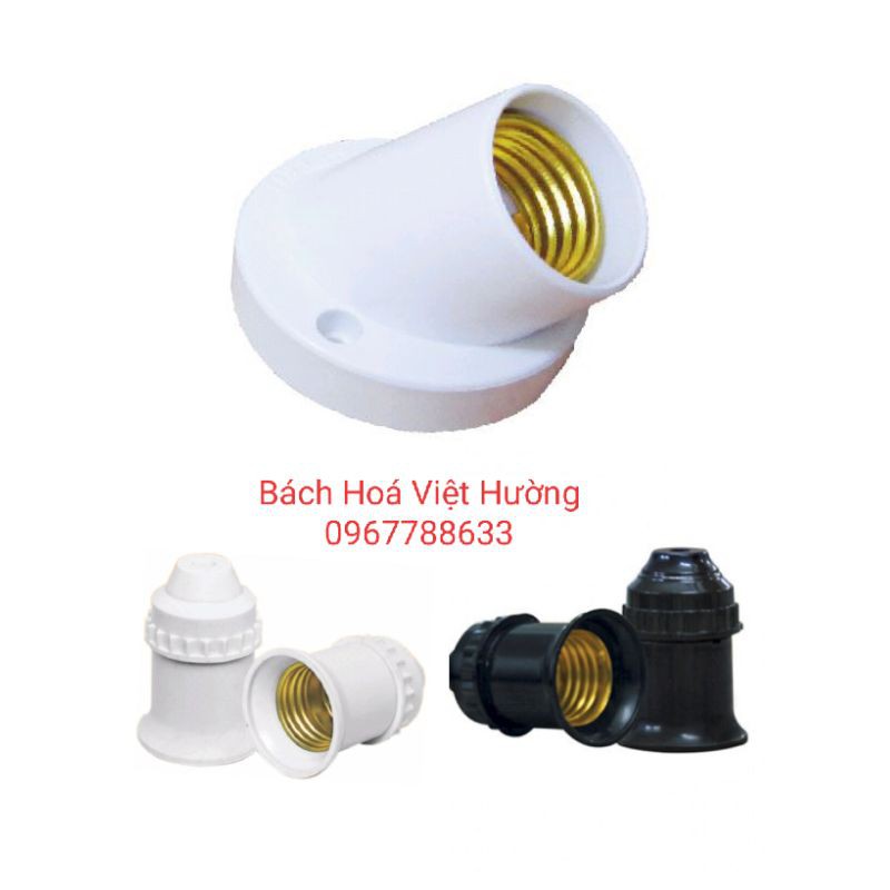Combo 5 đui đèn xoáy E27 (đui gắn tường, đui treo - giao màu mẫu nhiên)