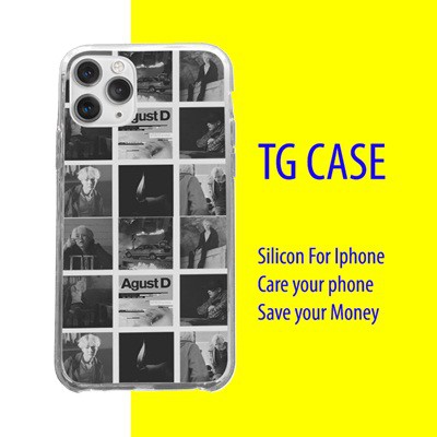 ỐPlưng IP Agust D đơn giản TG CASE dẻo, chống sốc IPhone 5 6 7 8 Plus X Xmas 11 12 Pro Mini HQUPOD0012