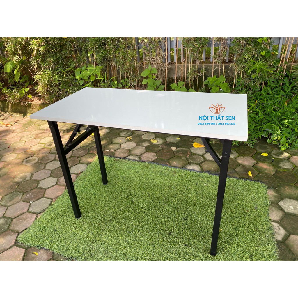 [Bàn Gấp Làm Việc 100X50CM - KHUNG SƠN ĐEN] Bàn học tập và làm việc CHÂN GẤP GỌN giá Gốc từ Xưởng. BH 6 tháng. Có Video