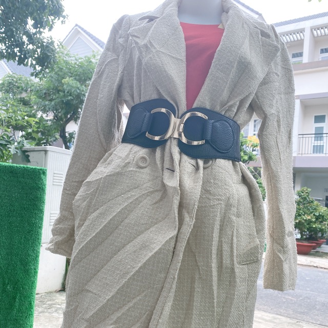 Áo khoát dạ màu kem dáng dài combo 3 ngẫu nhiên