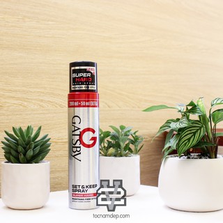 Gôm xịt tạo kiểu Gatsby Set & Keep Spray SUPER HARD A 250ml | nhập khẩu Indonesia