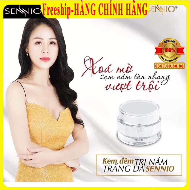 Kem nám tàn nhang hàn quốc cao cấp/ Kem nám đêm sennio dưỡng trắng căng bóng da, Se khít lỗ chân lông