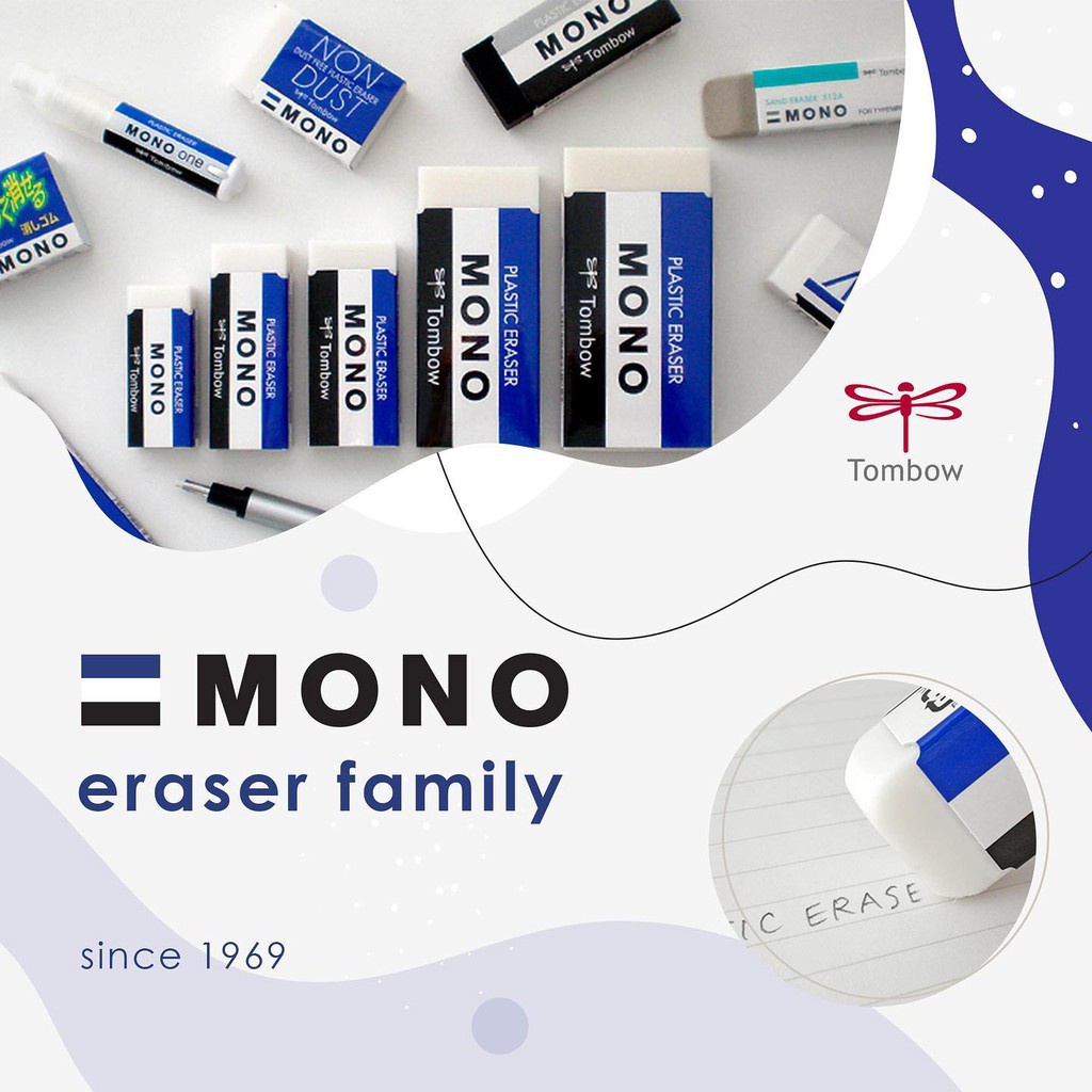 Gôm tẩy TOMBOW Mono Nhiều kích thước