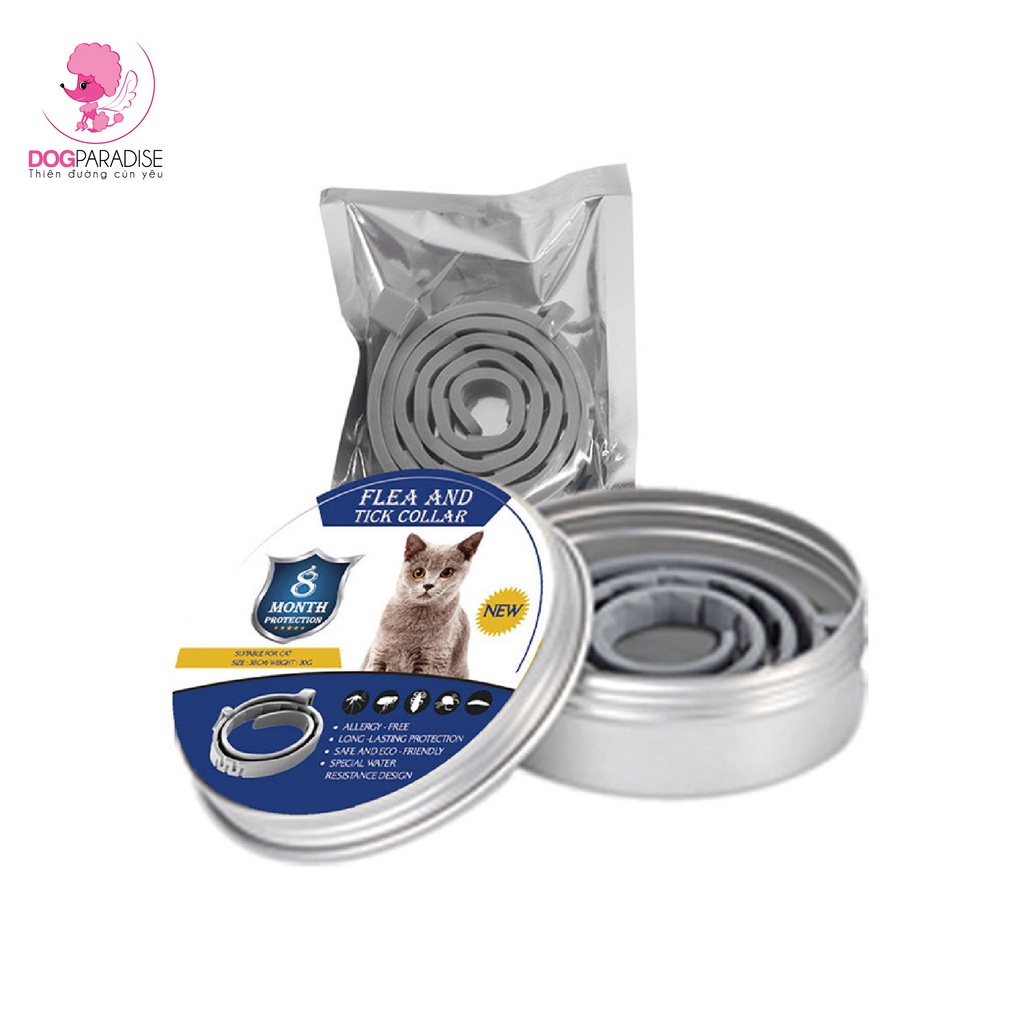 Vòng cổ chống ve rận bọ chét cho chó mèo Flea &amp; Tick Collar - Dog Paradise