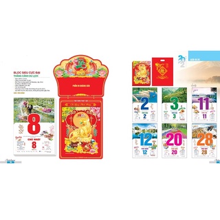 LỊCH BLOC CỰC ĐẠI MT 2022 - THẮNG CẢNH VIỆT NAM(30 x 40 )