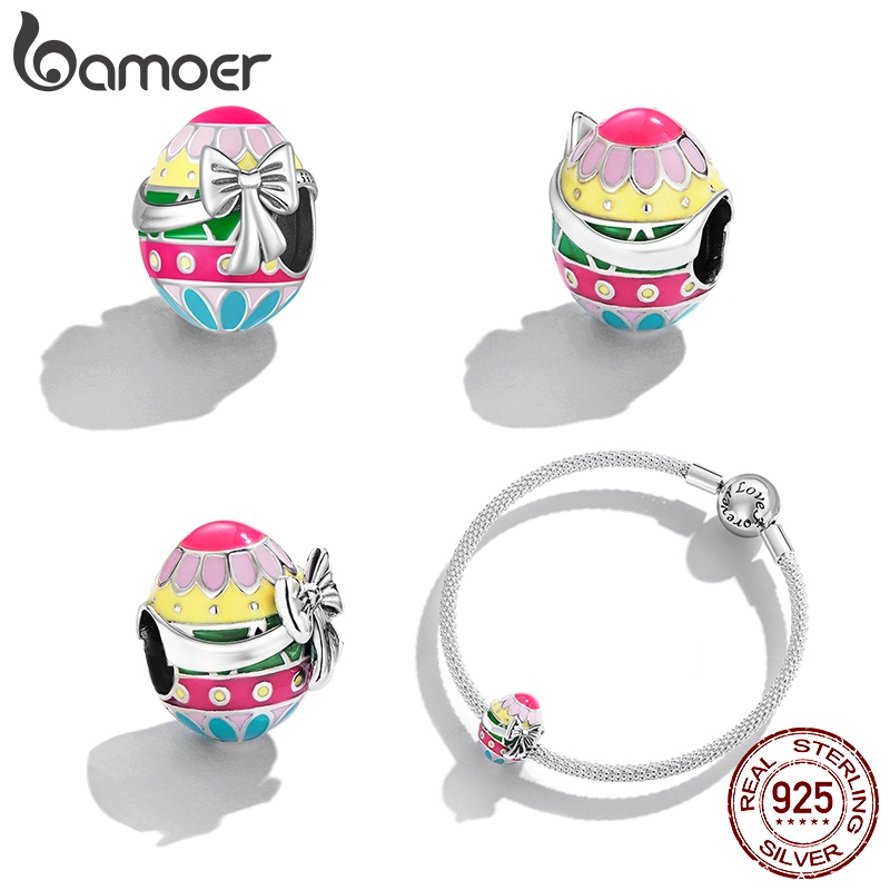 Hạt trang sức Bamoer SCC2119 bằng bạc 925 thời trang dùng làm trang sức DIY