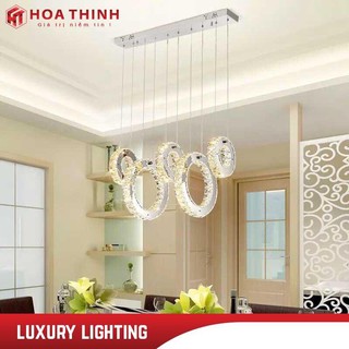 (Bảo hành 2 năm) Đèn thả trần pha lê HTĐT-014 , 3 chế độ ánh sáng ,trang trí phòng ăn, phòng khách , cửa tiệm