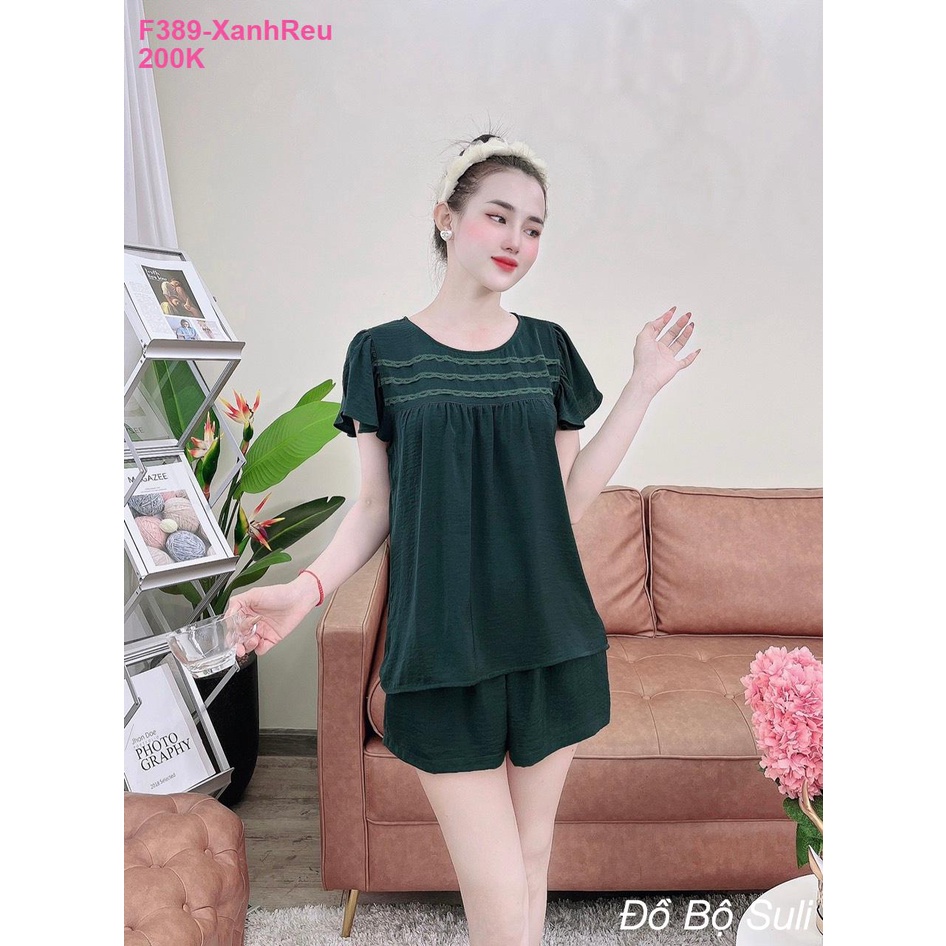 Đồ Bộ Lụa Lụa Cao Cấp Đùi F389 - Đồ Bộ Suli