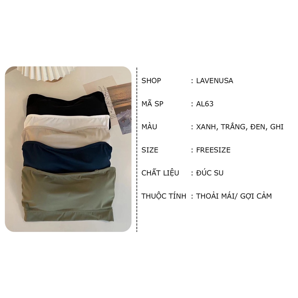 Áo bra quây nữ thun lạnh không dây đệm mỏng liền cài sau cao cấp LAVENUSA AL63