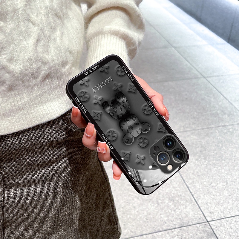 Ốp Điện Thoại In Hình Hoa / Gấu / Báo Thời Trang Cho iPhone 14 13 12 11 Pro Max X XS XR 8 7 6 Plus